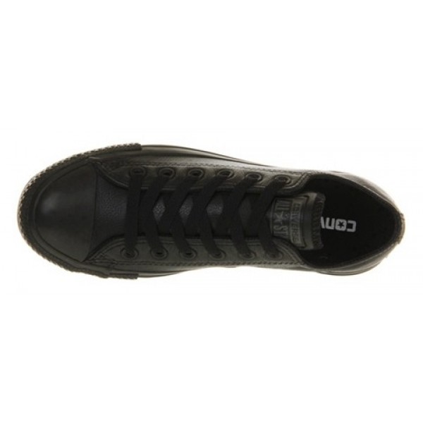Converse All Star Low Black Mono Leather Unisex Shoes