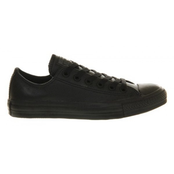 Converse All Star Low Black Mono Leather Unisex Shoes