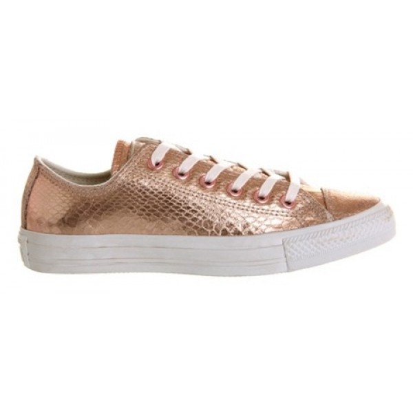 Converse All Star Low Rose Metallic Snake Leather Unisex Shoes