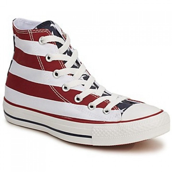 Converse All Star Stars & Bars Hi White Blue Red Men's Shoes