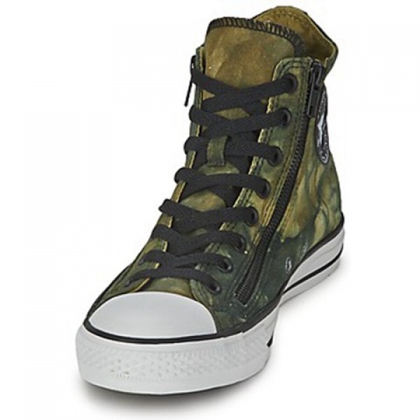 Converse All Star Tie Dye Double Zip Hi Privet Palm Green Men's Shoes