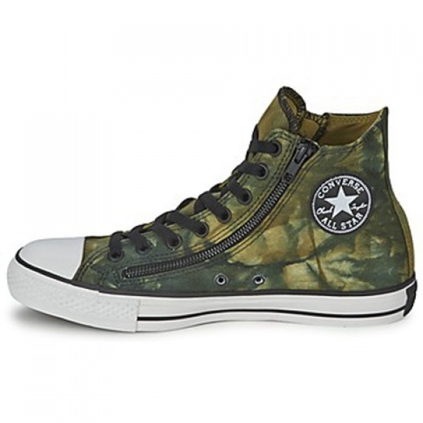 Converse All Star Tie Dye Double Zip Hi Privet Palm Green Men's Shoes