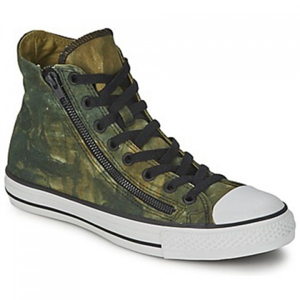 Converse All Star Tie Dye Double Zip Hi Privet Palm Green Men's Shoes