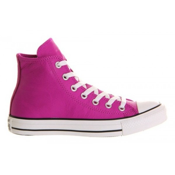 Converse All Star Hi Leather Purple Cactus Flower St Women's Shoes