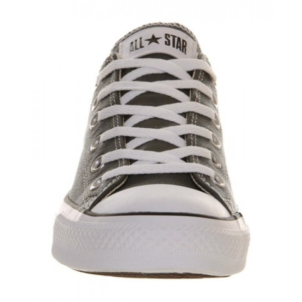 Converse All Star Low Leather Charcoal Leather Women's Shoes