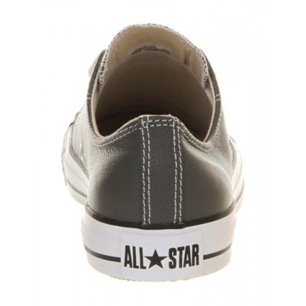 Converse All Star Low Leather Charcoal Leather Women's Shoes