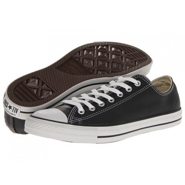Converse Chuck Taylor All Star Leather Ox Black White Men's Shoes