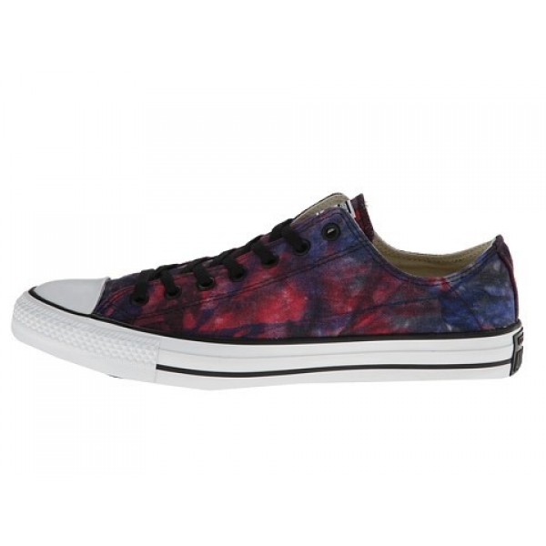 Converse Chuck Taylor All Star Tie Dye Canvas Ox Red Radio Blue Black Men's Shoes