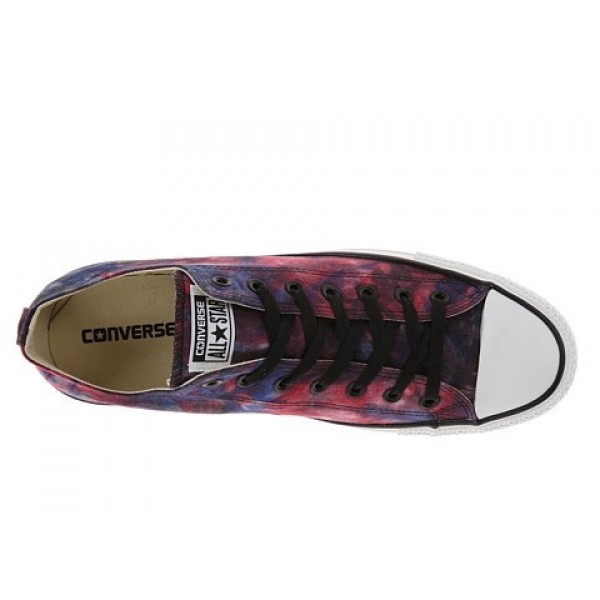 Converse Chuck Taylor All Star Tie Dye Canvas Ox Red Radio Blue Black Men's Shoes