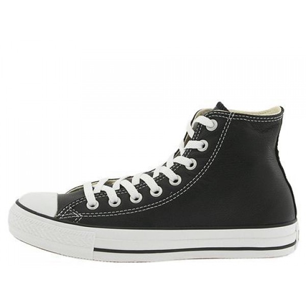 Converse Chuck Taylor All Star Leather Hi Black White Men's Shoes
