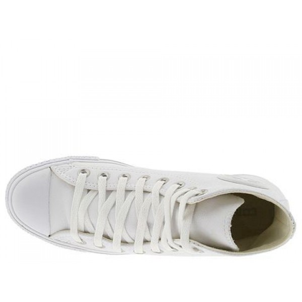 Converse Chuck Taylor All Star Leather Hi White Monochrome Men's Shoes