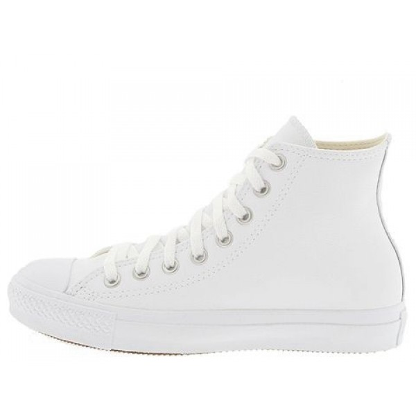 Converse Chuck Taylor All Star Leather Hi White Monochrome Men's Shoes
