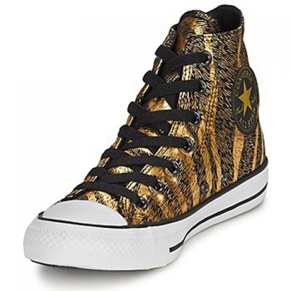 Converse Chuck Taylor Animal Print Black Gold Women's Shoes