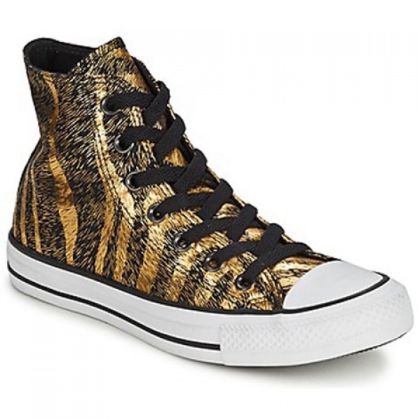 Converse Chuck Taylor Animal Print Black Gold Women's Shoes
