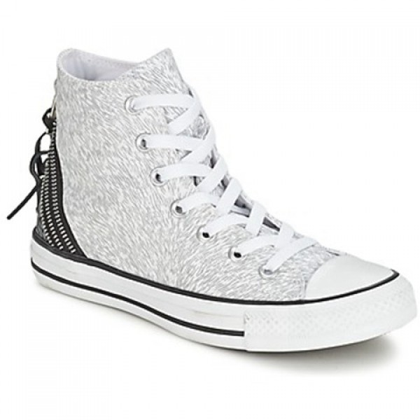 Converse Chuck Taylor Anim Tri Zip White Silver Women's Shoes