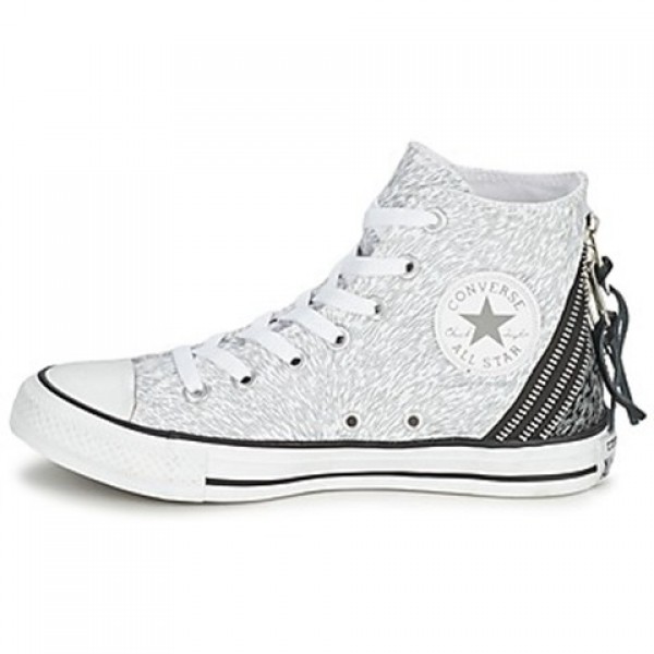 Converse Chuck Taylor Anim Tri Zip White Silver Women's Shoes
