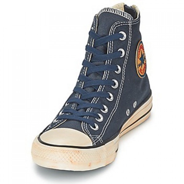 Converse Chuck Taylor Ctas Vintage Washed Back Zip Twill Marine Women's Shoes