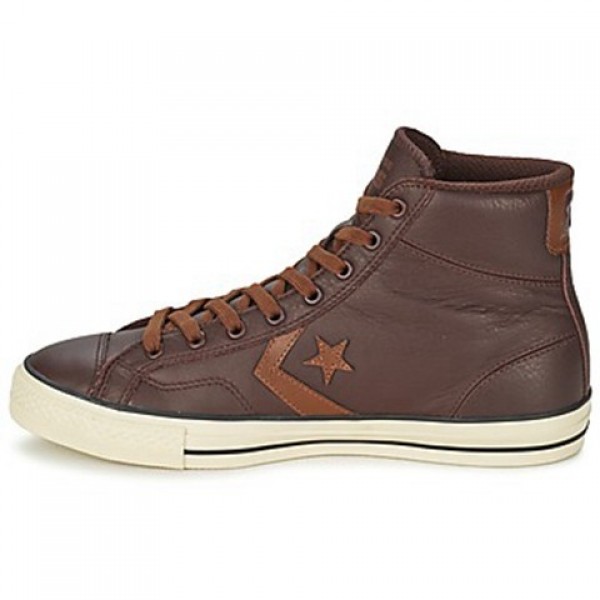 Converse Star Player Tonal Lea Hi Brown Men's Shoes