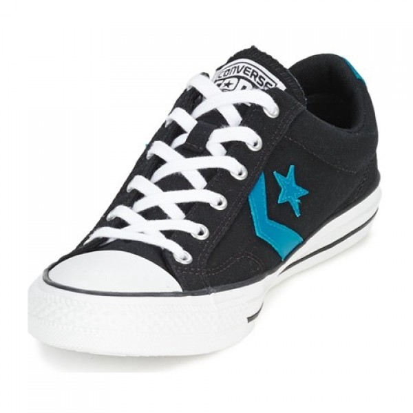 Converse Star Player Ox Black Blue Women's Shoes