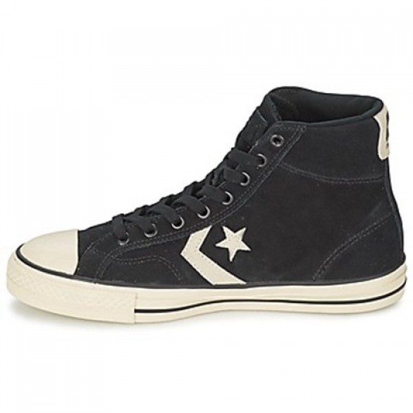 Converse Star Player Suede Hi Black Women's Shoes
