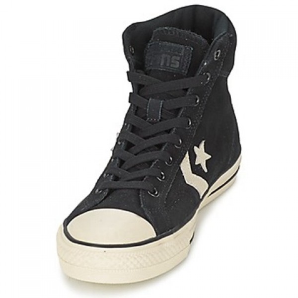 Converse Star Player Suede Hi Black Women's Shoes