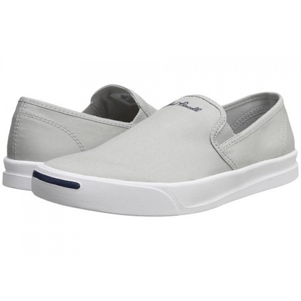 Converse Jack Purcell Jeffrey Slip Oyster Gray White Men's Shoes