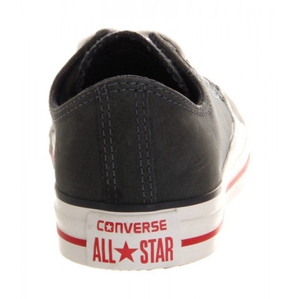 Converse All Star Low Leather Navy Red Exclusive Women's Shoes