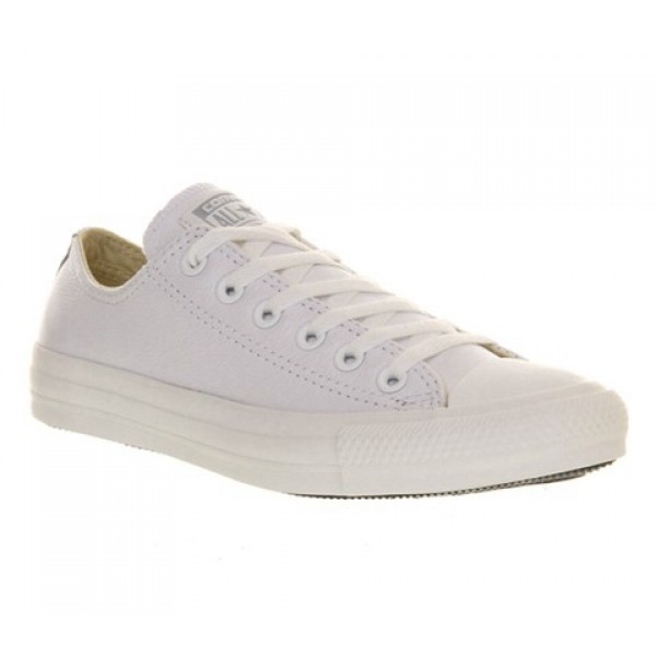 Converse All Star Low White Mono Leather Women's S...