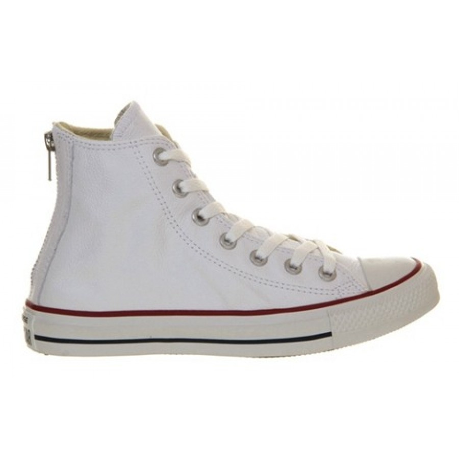 Converse Ctas Back Zip White Leather Exclusive Unisex Shoes - M00000631