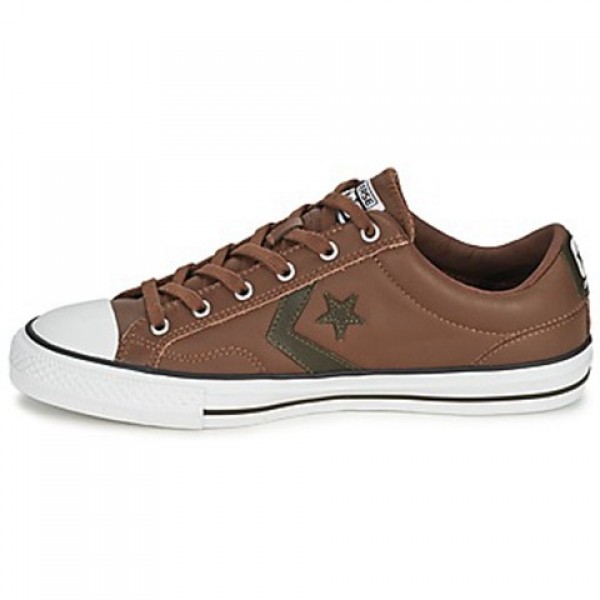 Converse Star Player Leather Ox Chocolate Kaki Men's Shoes