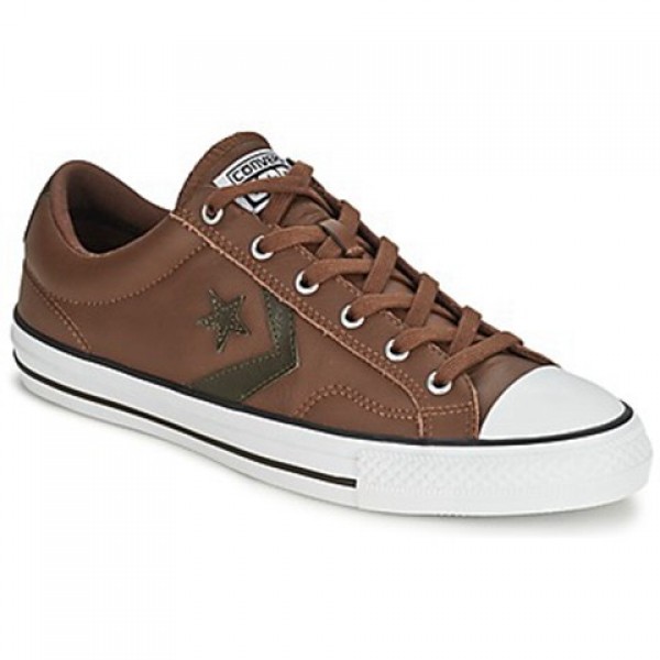 Converse Star Player Leather Ox Chocolate Kaki Men's Shoes