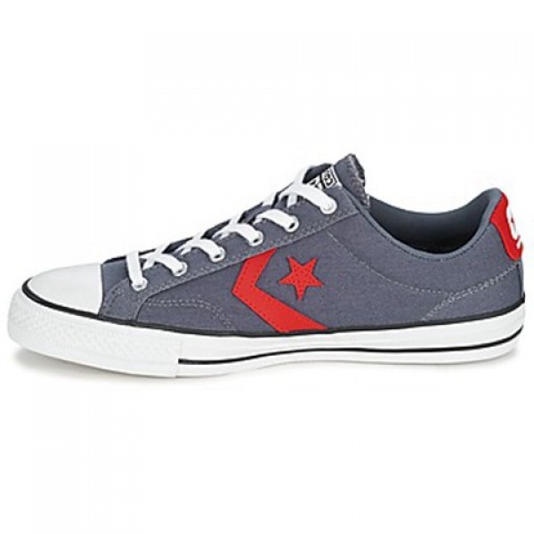 Converse Star Player Ox Grey Red Men's Shoes