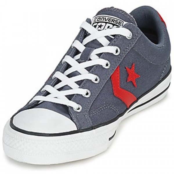 Converse Star Player Ox Grey Red Men's Shoes