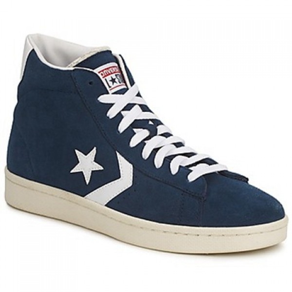 Converse Pro Leather Suede Mid Marine White Women's Shoes