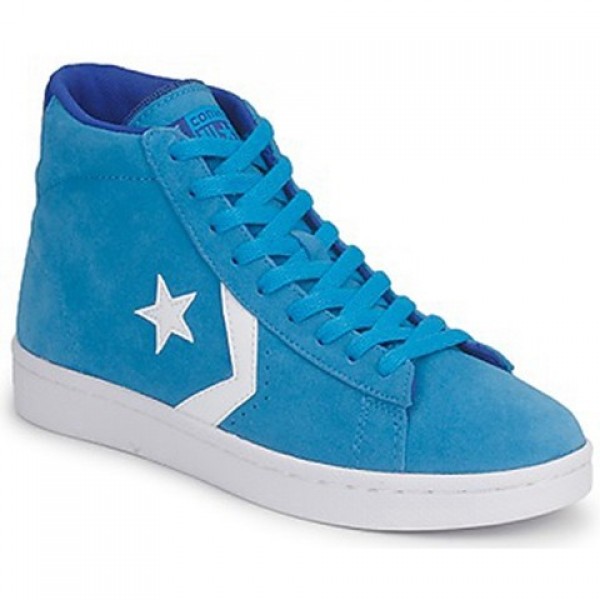 Converse Pro Leather Suede Mid Blue Water Women's Shoes