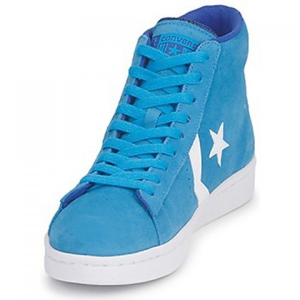 Converse Pro Leather Suede Mid Blue Water Women's Shoes