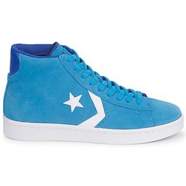 Converse Pro Leather Suede Mid Blue Water Women's Shoes