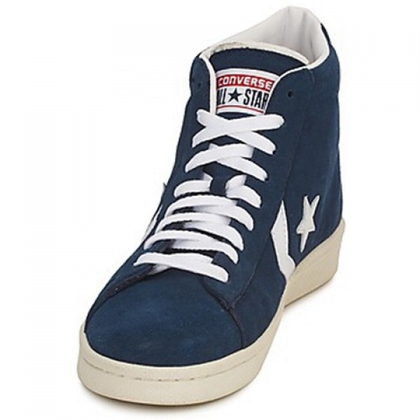 Converse Pro Leather Suede Mid Marine White Men's Shoes