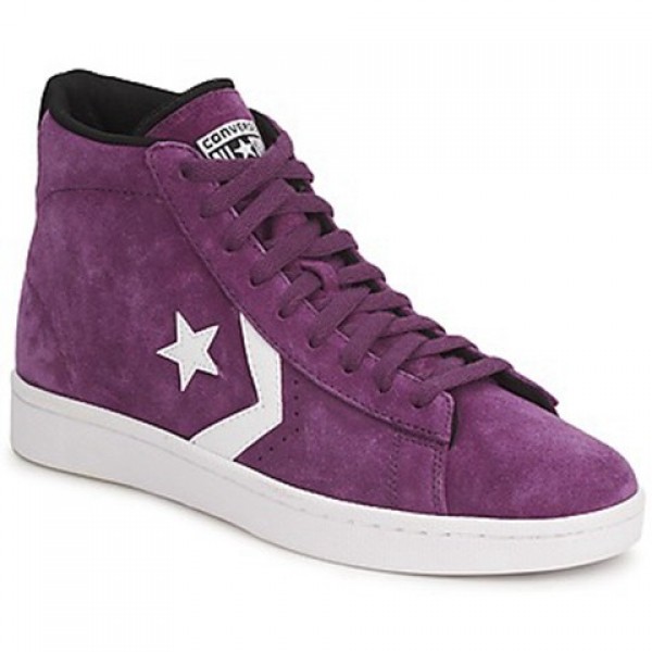 Converse Pro Leather Suede Mid Purple Women's Shoes