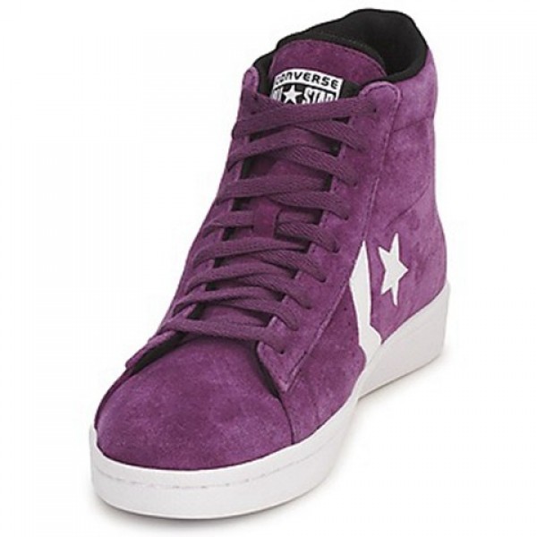 Converse Pro Leather Suede Mid Purple Women's Shoes