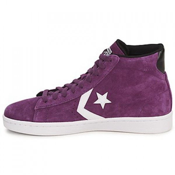 Converse Pro Leather Suede Mid Purple Women's Shoes